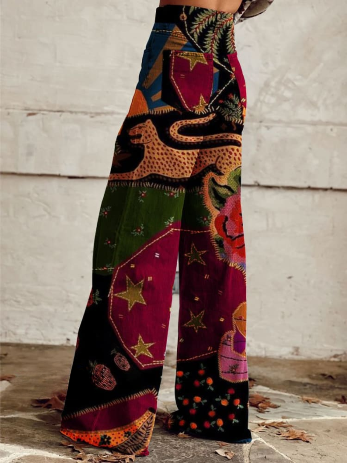 Tahlia - Midnight Garden Boho Pants-15531073864053-Mirella Fiore