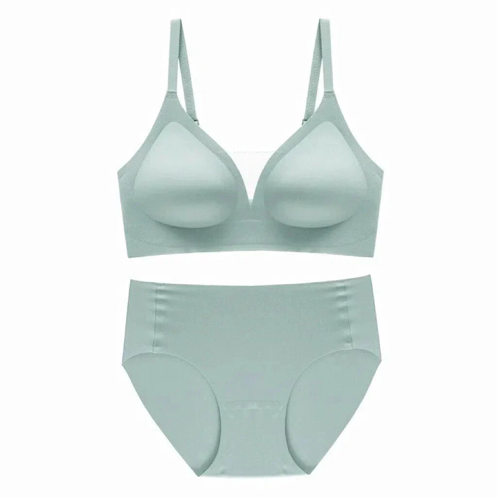 Teline – Seamless deep V – Bra and briefs set-15133747609973-Mirella Fiore