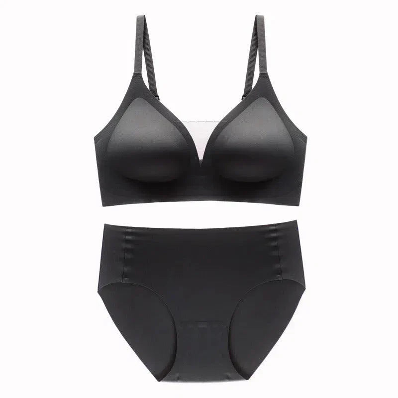 Teline – Seamless deep V – Bra and briefs set-15133747609973-Mirella Fiore