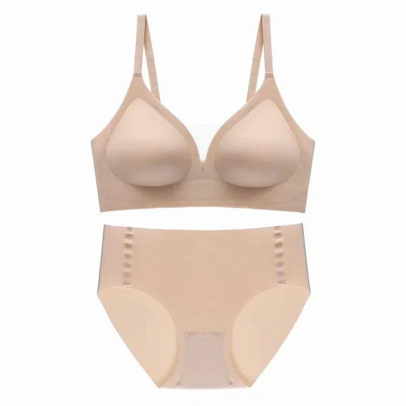 Teline – Seamless deep V – Bra and briefs set-15133747609973-Mirella Fiore