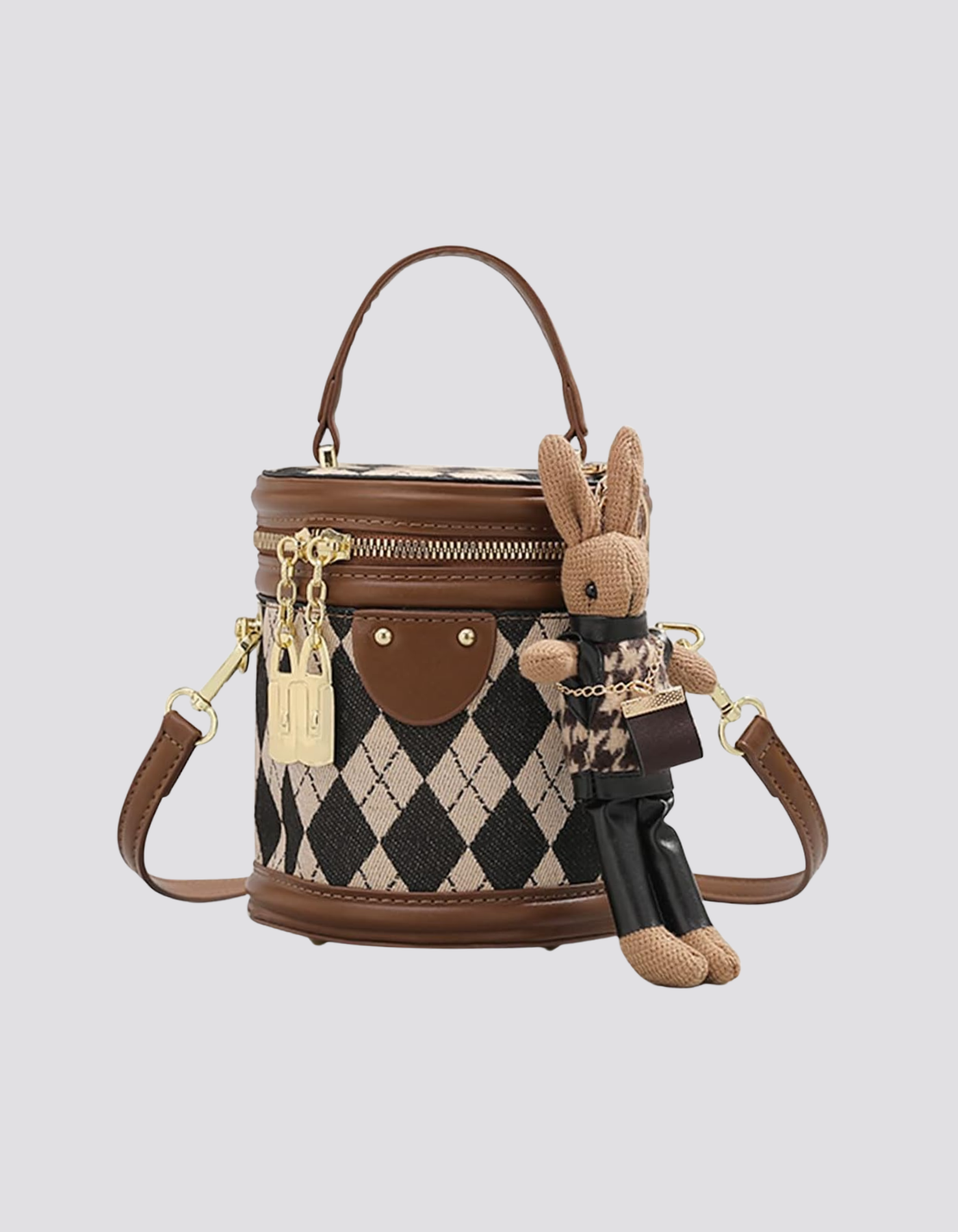 Tessalyn – Argyle bunny charm – Crossbody handbag-15209173811573-Mirella Fiore