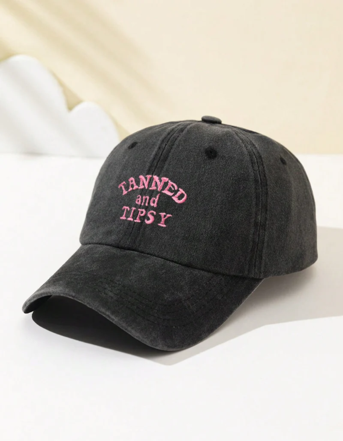 Tipselle – Slogan charm – Cotton baseball cap-15133816652149-Nancy & Mae Savannah