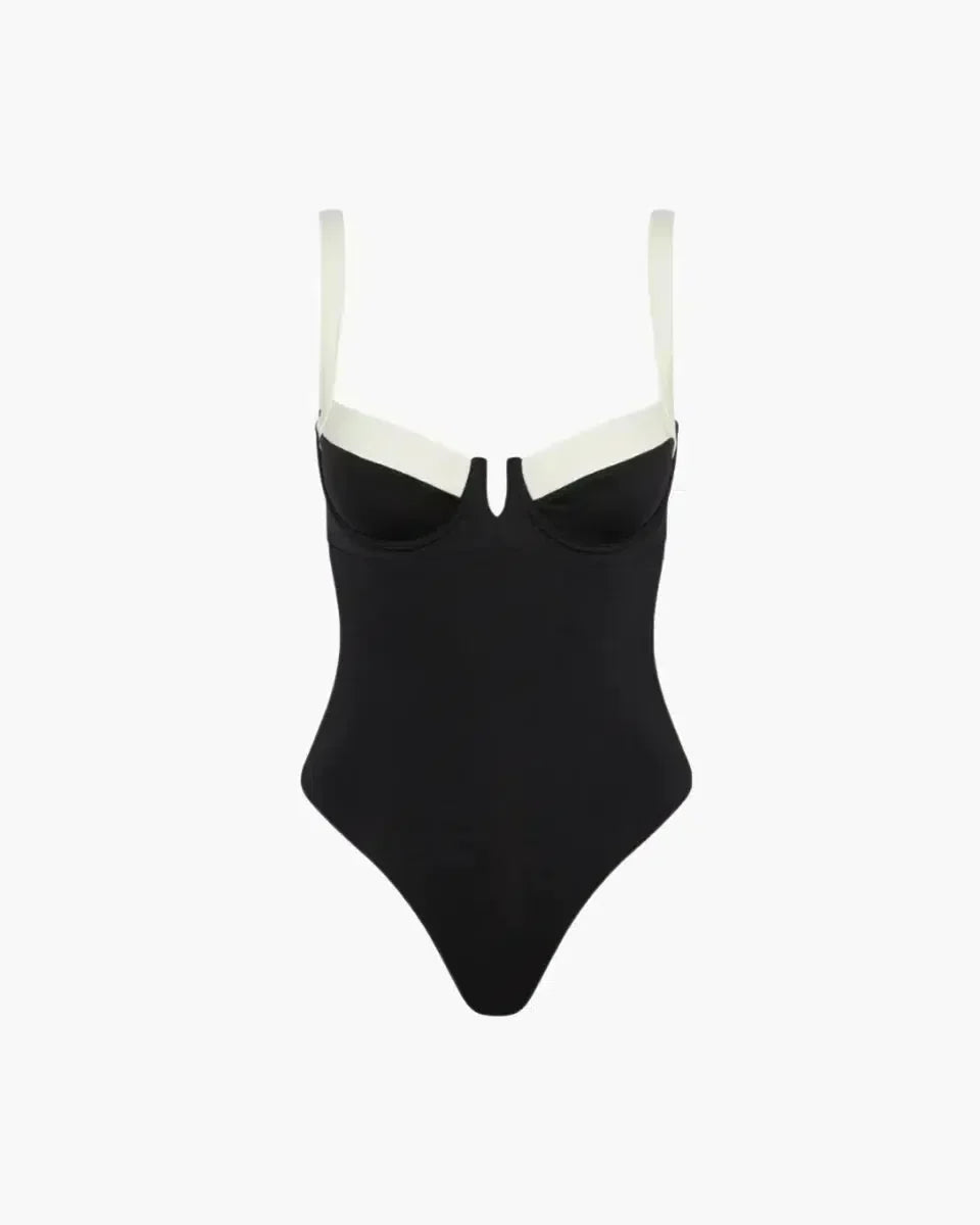 Tivana – Sleek silhouette – Colorblock one-piece swimsuit-15133640982901-Mirella Fiore