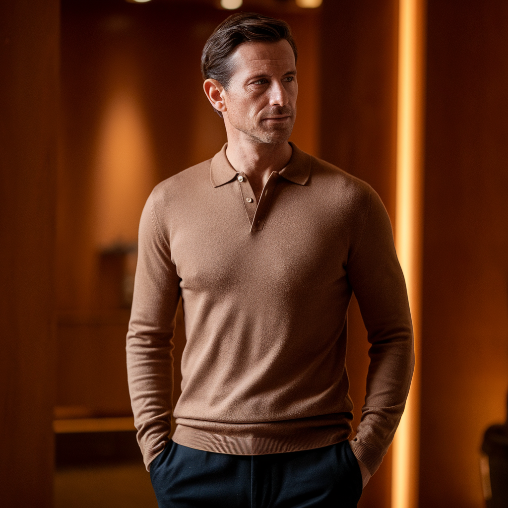 Turner Cashmere Long Sleeve Polo-15553978499445-Nancy & Mae Savannah