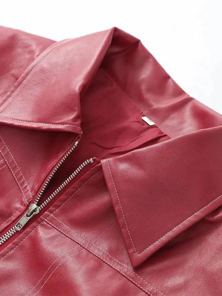 Valentina – Glossy vegan leather – Bomber jacket-15133992223093-Mirella Fiore