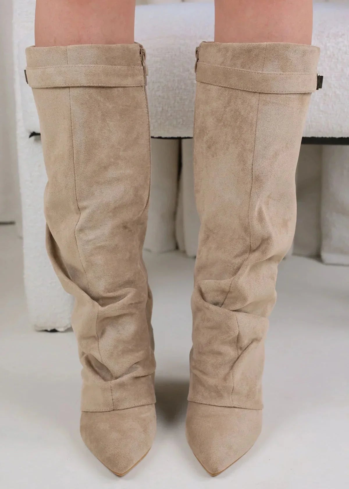 Valentina - Slouchy Knee-High Boots made of Suede-15553347715445-Mirella Fiore