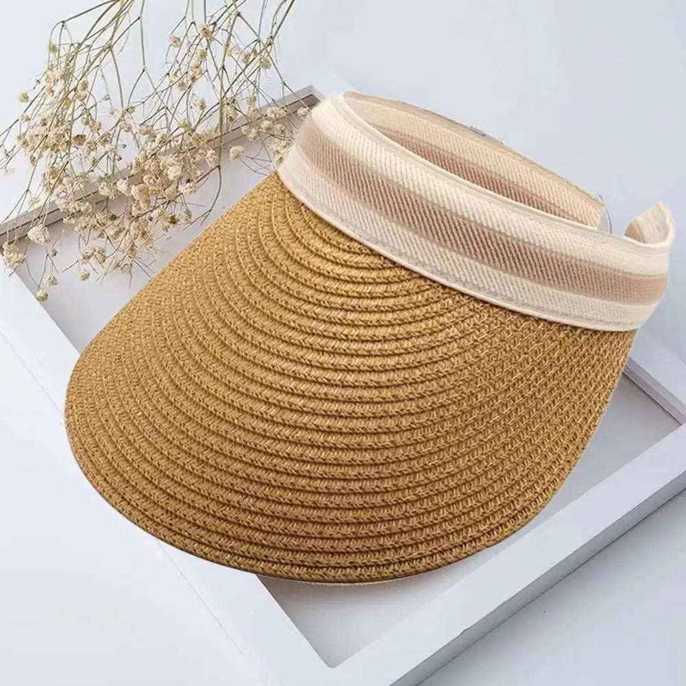 Valine – Sporty stripe – Straw sun visor-15133816947061-Mirella Fiore