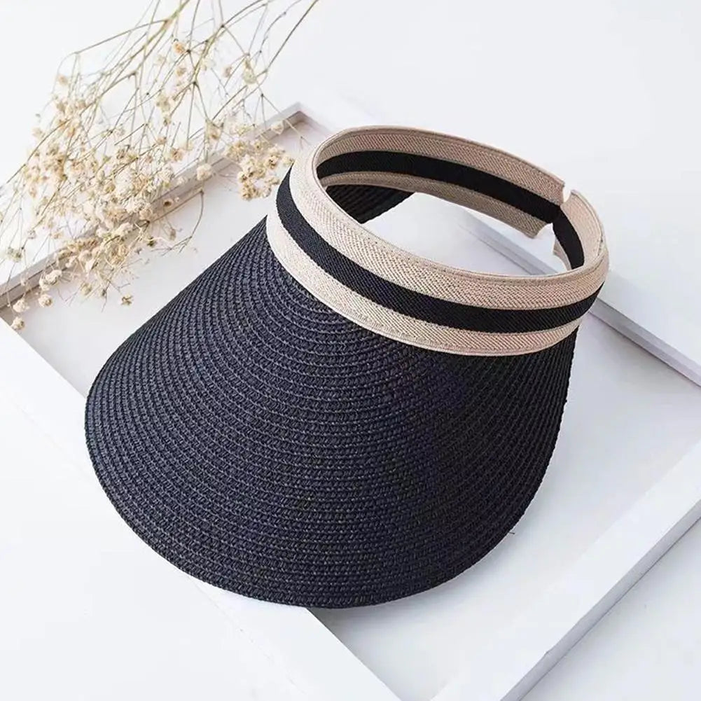 Valine – Sporty stripe – Straw sun visor-15133816947061-Mirella Fiore