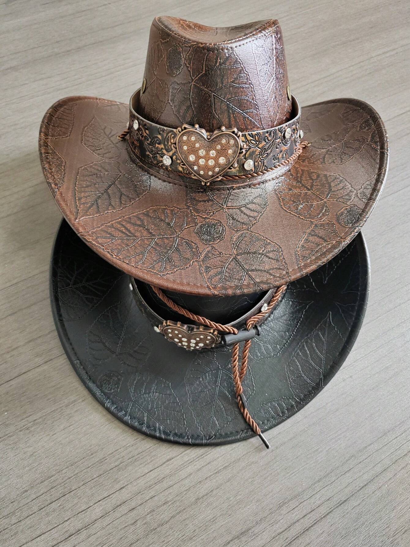 Vallentra – Embossed heart detail – Cowboy hat-15133782475125-Mirella Fiore