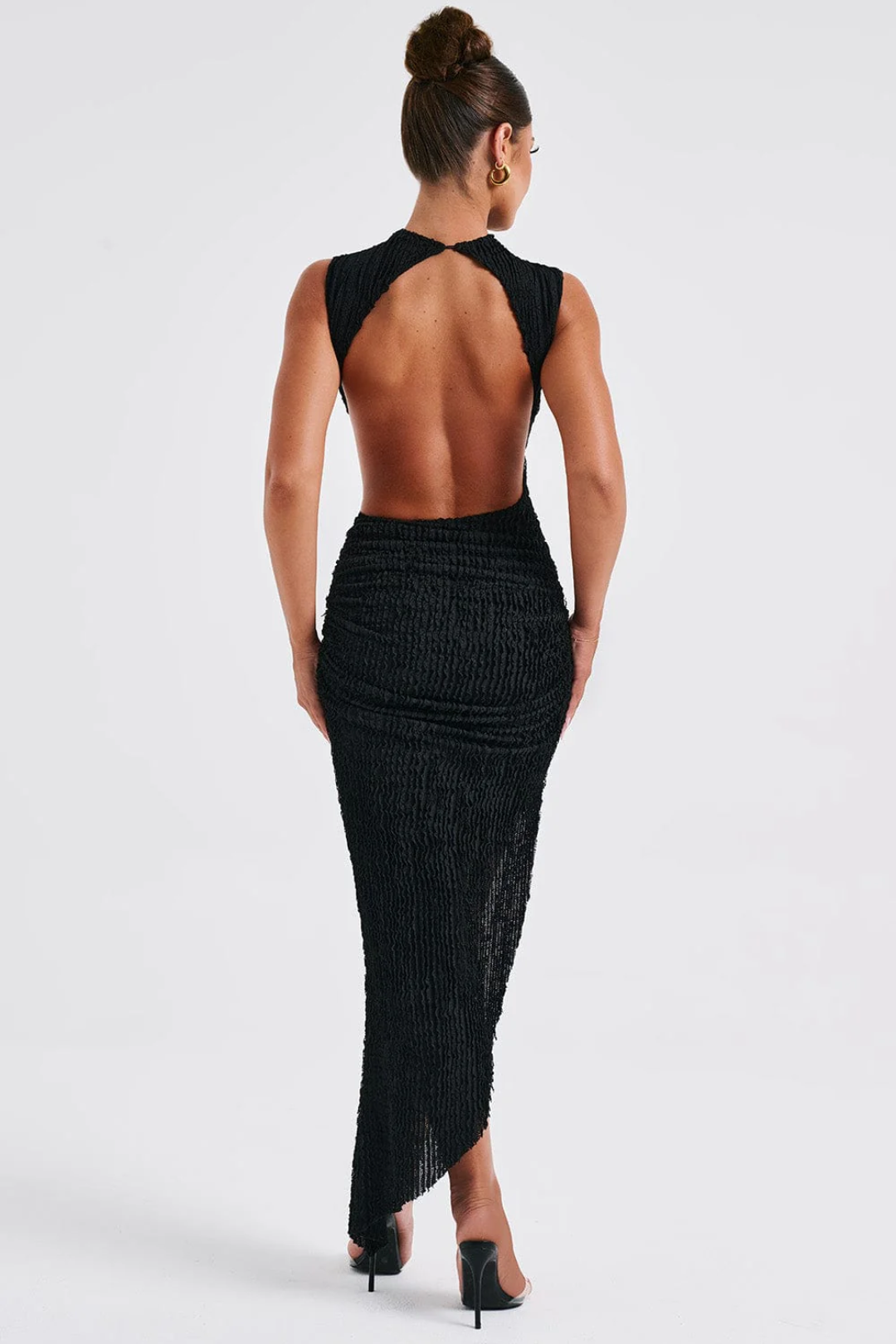 Valora – Ruched side design – Midi dress-15234555117941-Mirella Fiore