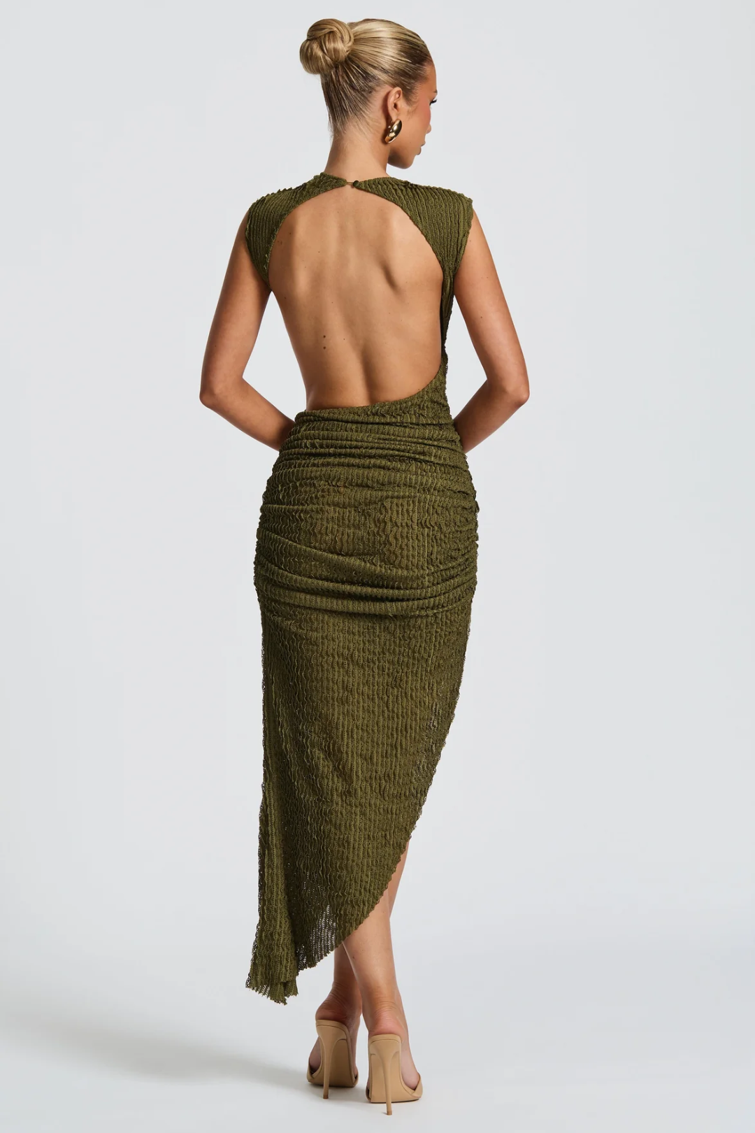 Valora – Ruched side design – Midi dress-15234555117941-Mirella Fiore