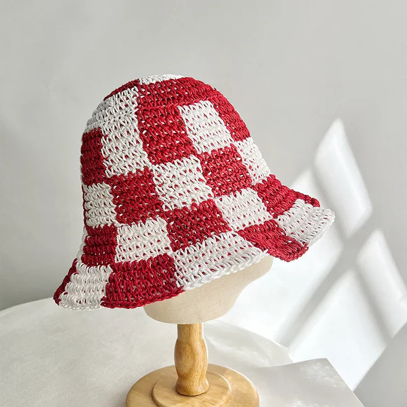 Vareda – Checkerboard charm – Crochet bucket hat-15133804265845-Mirella Fiore