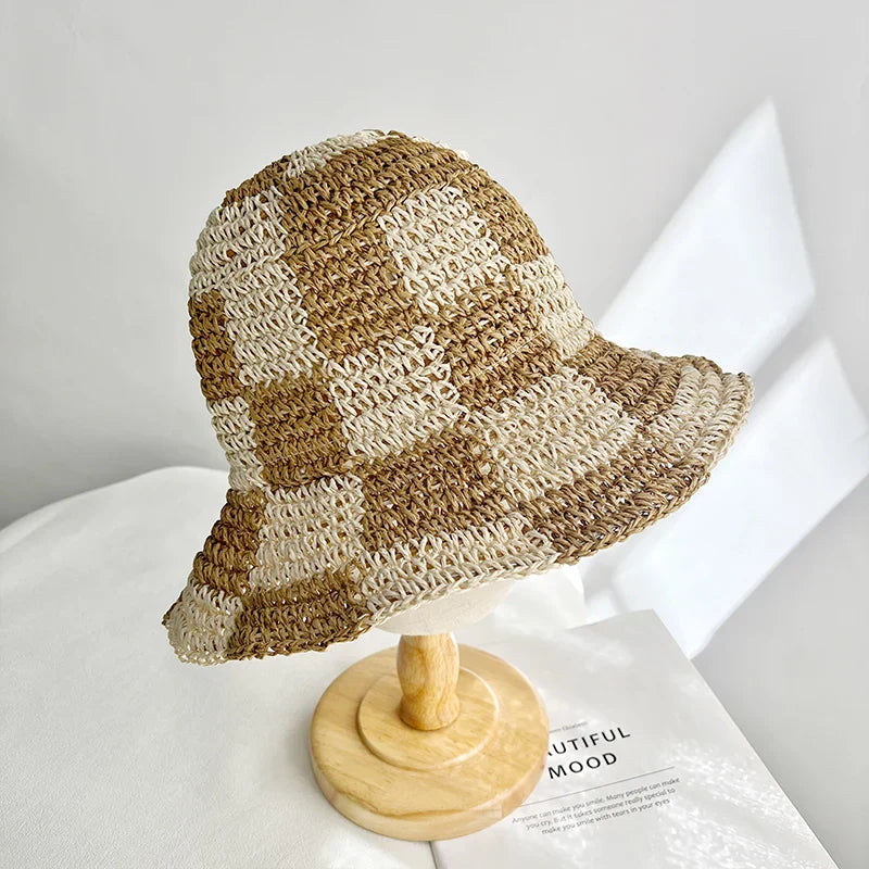 Vareda – Checkerboard charm – Crochet bucket hat-15133804265845-Nancy & Mae Savannah