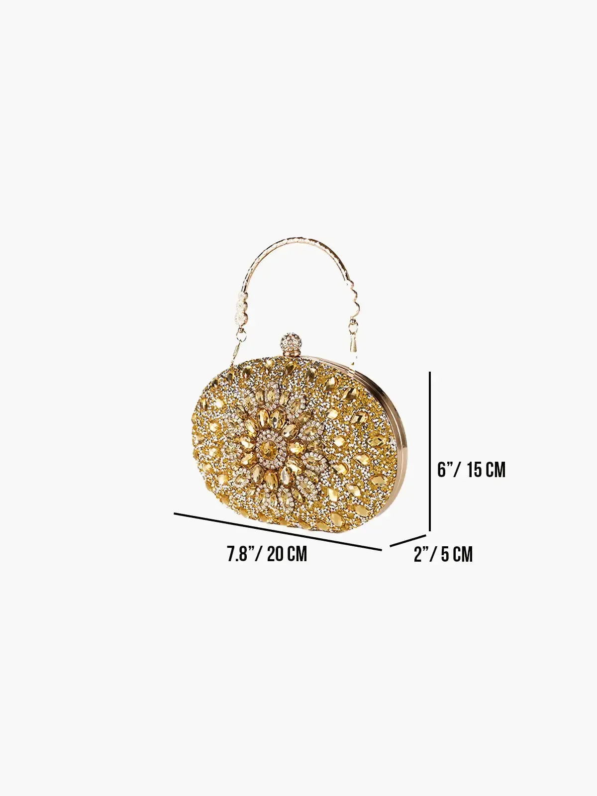 Vega – Floral motif – Gemstone evening clutch-15133584687477-Mirella Fiore