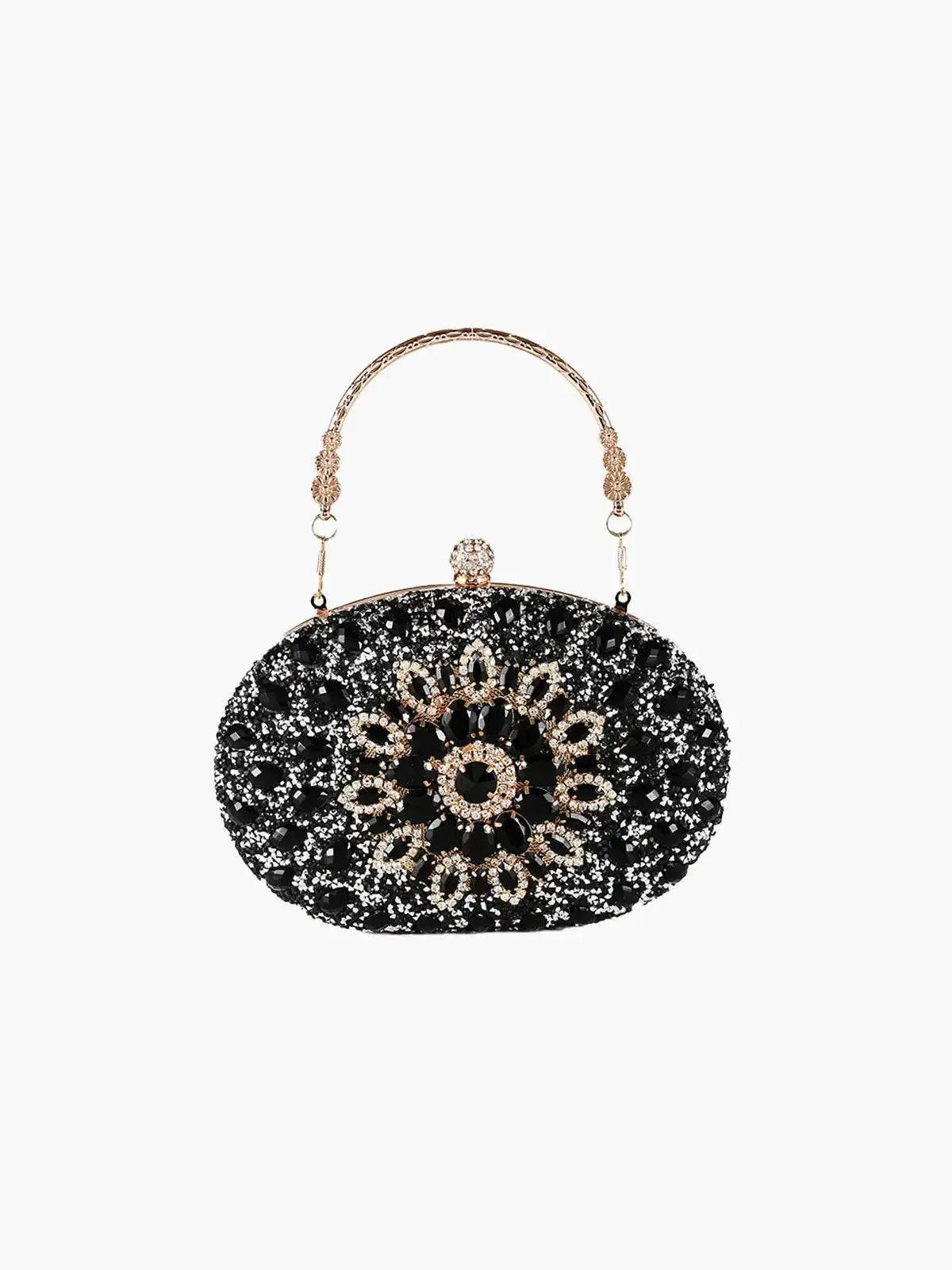 Vega – Floral motif – Gemstone evening clutch-15133584687477-Mirella Fiore