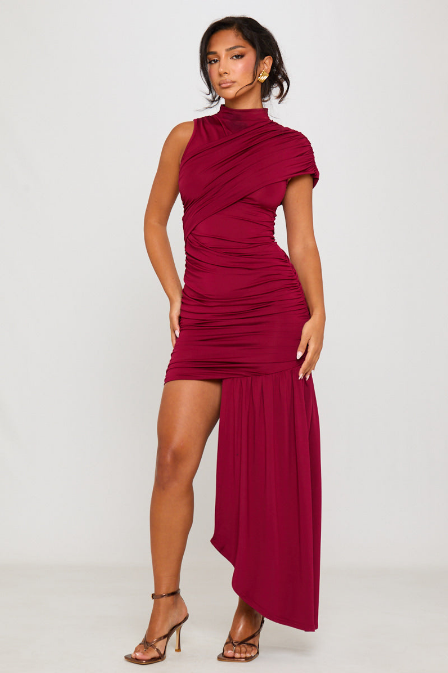 Velarose – Draped asymmetry – One-shoulder mini gown-15302990430581-Mirella Fiore