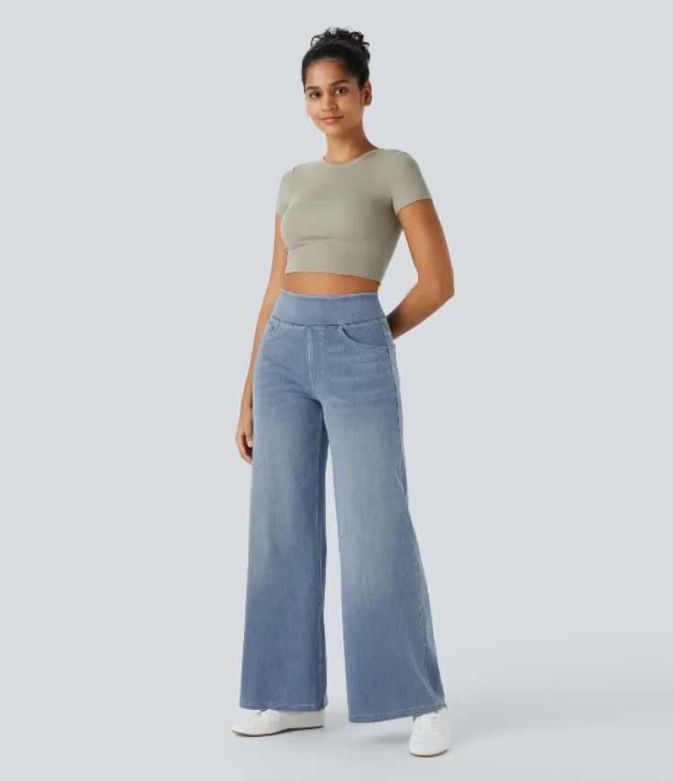 Verenza – High waist comfort – Wide leg jeans-15133711761781-Mirella Fiore