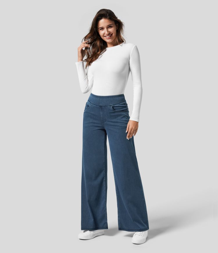 Verenza – High waist comfort – Wide leg jeans-15133711761781-Mirella Fiore