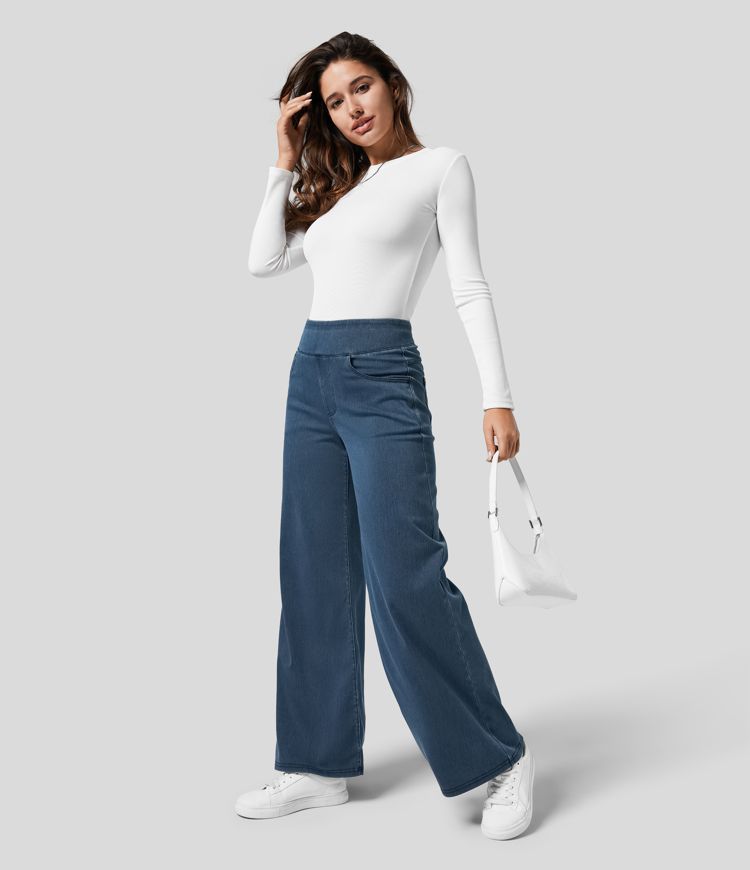 Verenza – High waist comfort – Wide leg jeans-15133711761781-Mirella Fiore