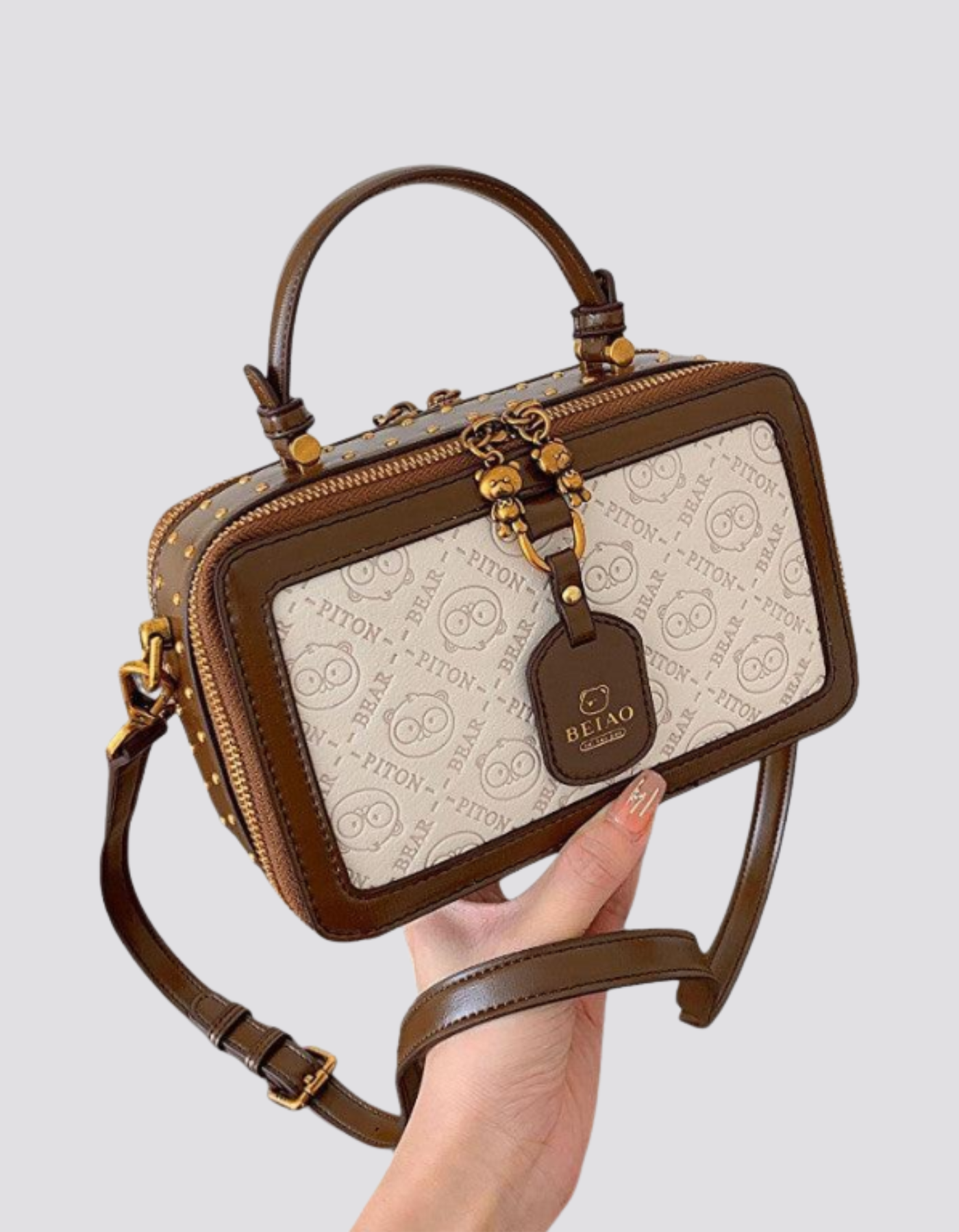 Vianella – Bear charm detail – Crossbody handbag-15209173516661-Mirella Fiore