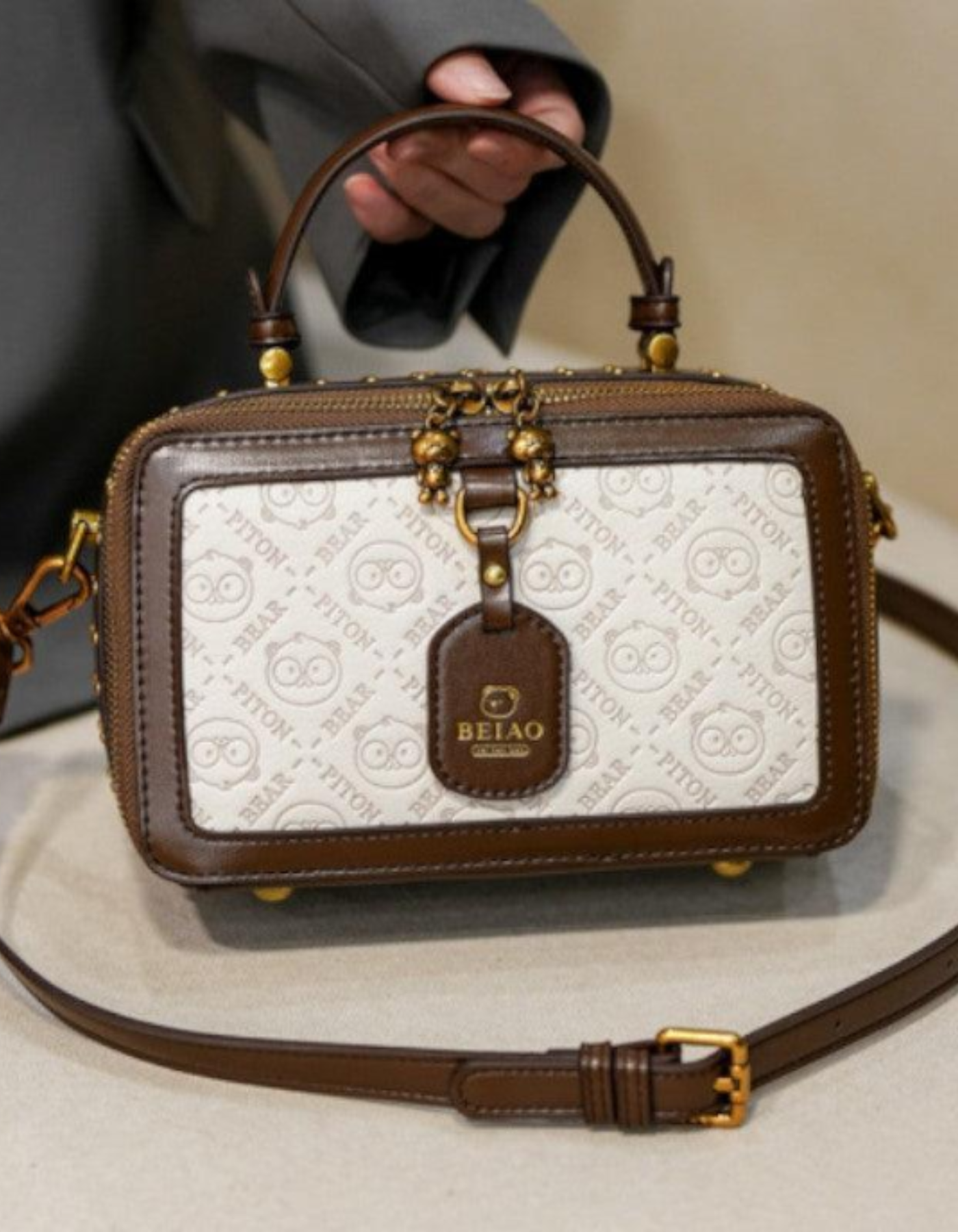 Vianella – Bear charm detail – Crossbody handbag-15209173516661-Mirella Fiore