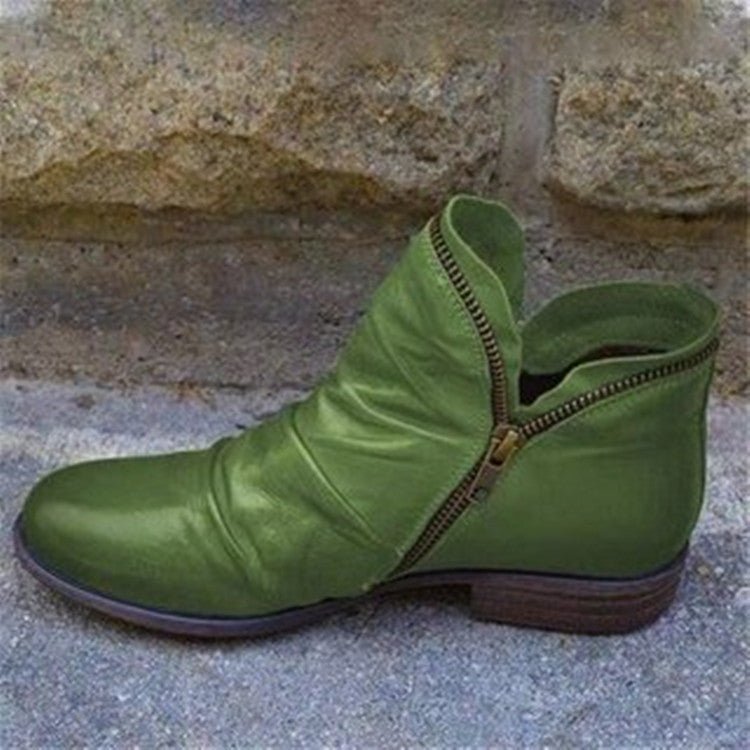 Victoria – Leather Boots with Practical Zipper-15520006013301-Mirella Fiore