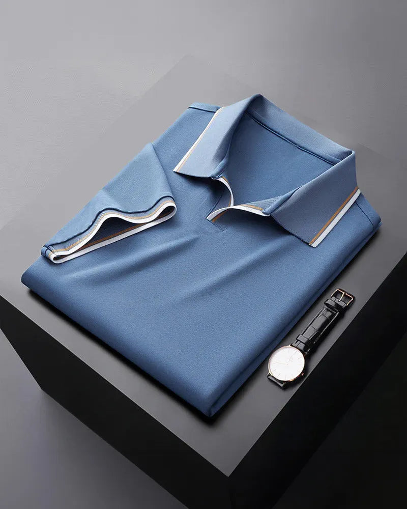 Vincenzo Prestige Silk Polo Shirt-15553363083637-Mirella Fiore