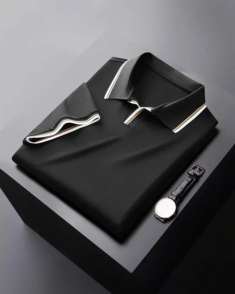 Vincenzo Prestige Silk Polo Shirt-15553363083637-Mirella Fiore