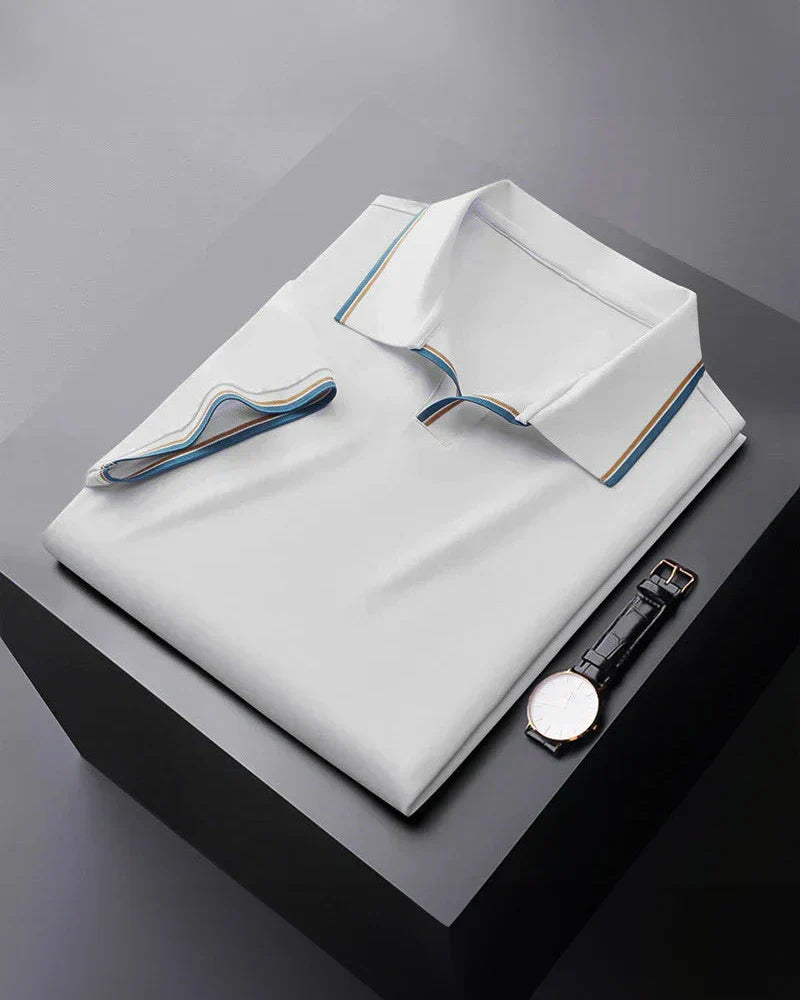 Vincenzo Prestige Silk Polo Shirt-15553363083637-Mirella Fiore