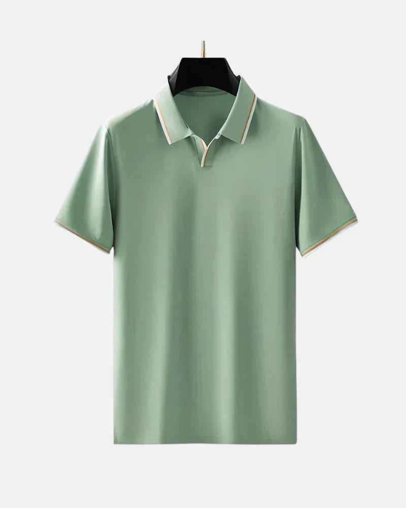 Vincenzo Prestige Silk Polo Shirt-15553363083637-Mirella Fiore