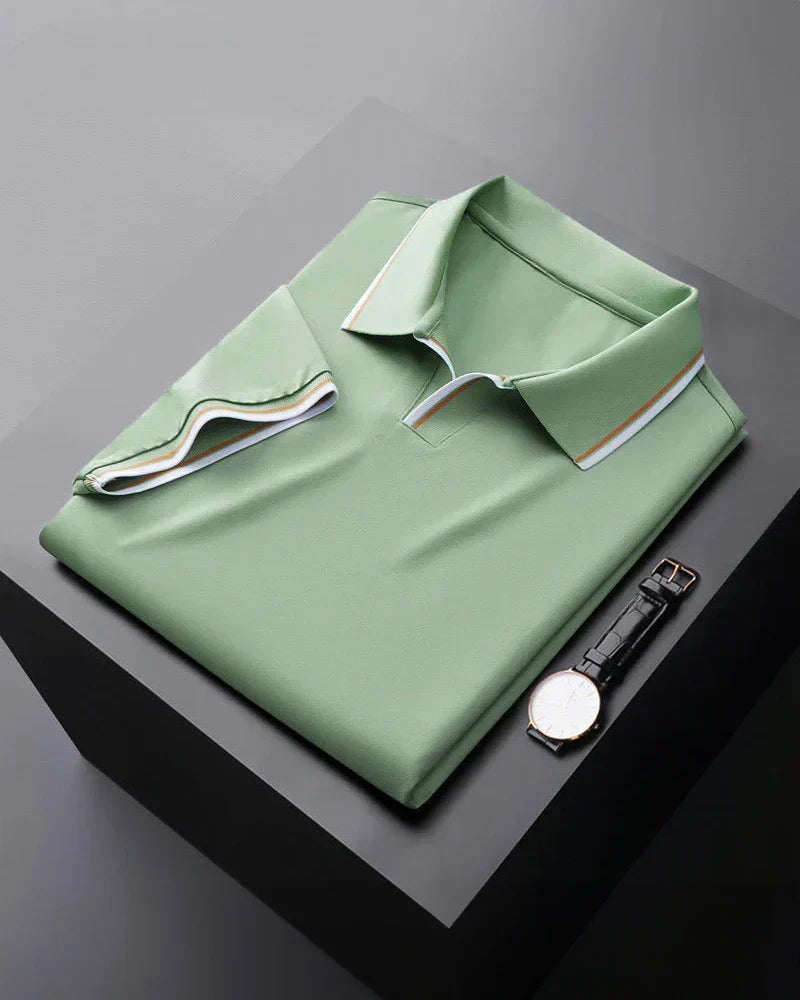 Vincenzo Prestige Silk Polo Shirt-15553363083637-Mirella Fiore
