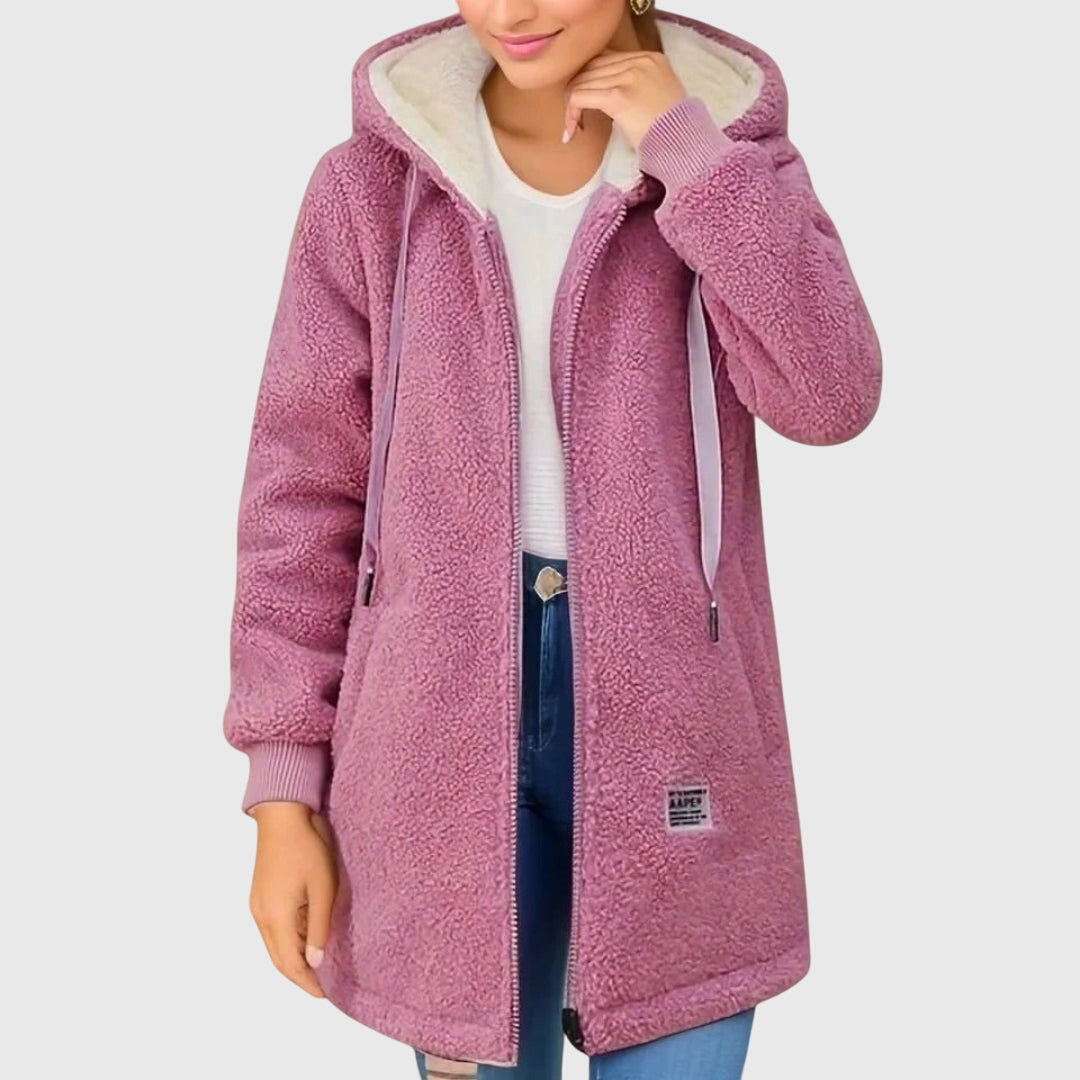 Willa - Hooded Fleece Jacket-15544936530293-Mirella Fiore