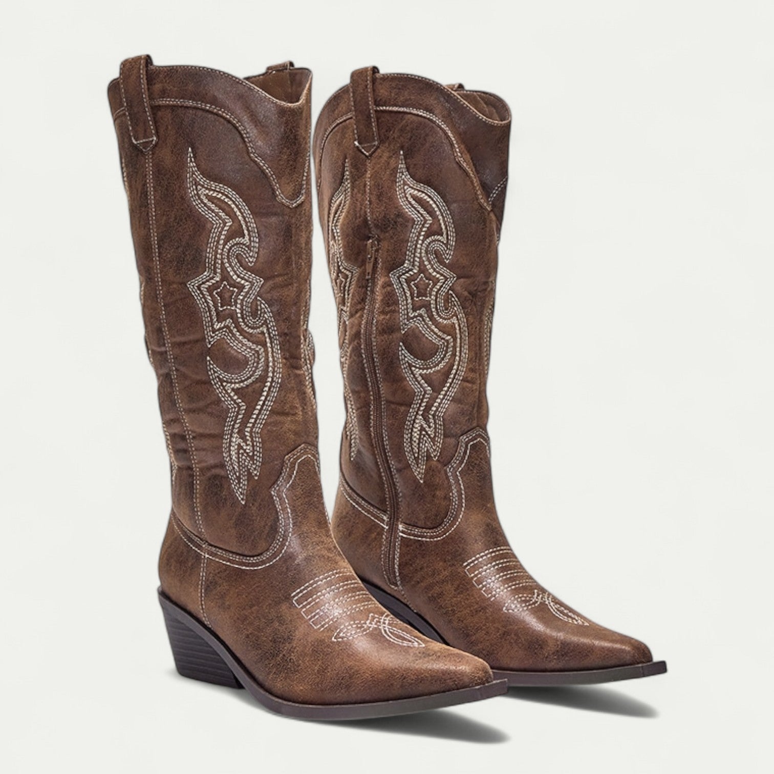 William - Western Calf High Pointed Toe Boots for Women-15550871175541-Mirella Fiore