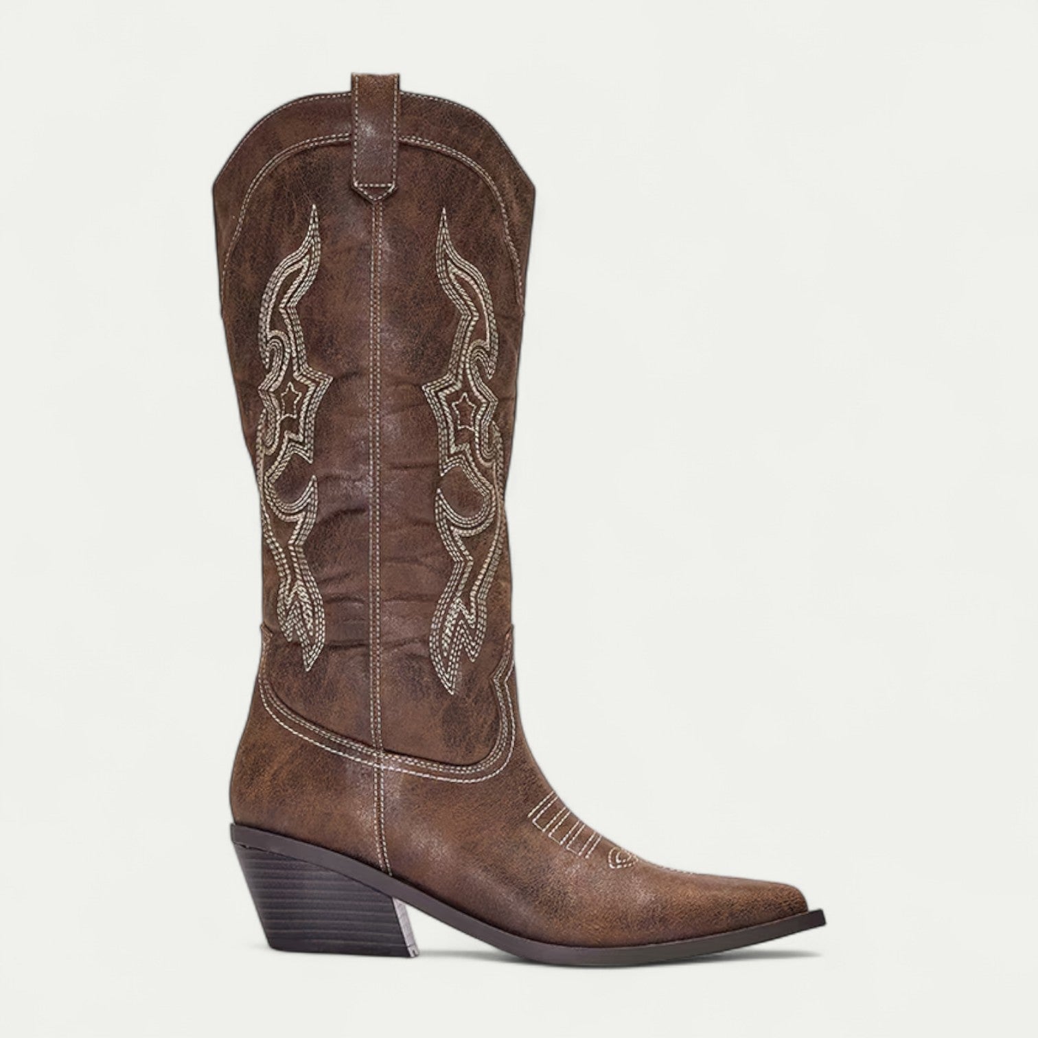 William - Western Calf High Pointed Toe Boots for Women-15550871175541-Mirella Fiore