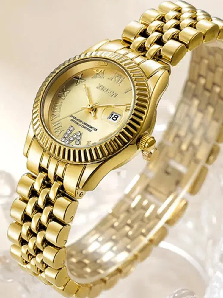 Winslet – Zirconia stones – Gold-tone watch-15233937703285-Mirella Fiore