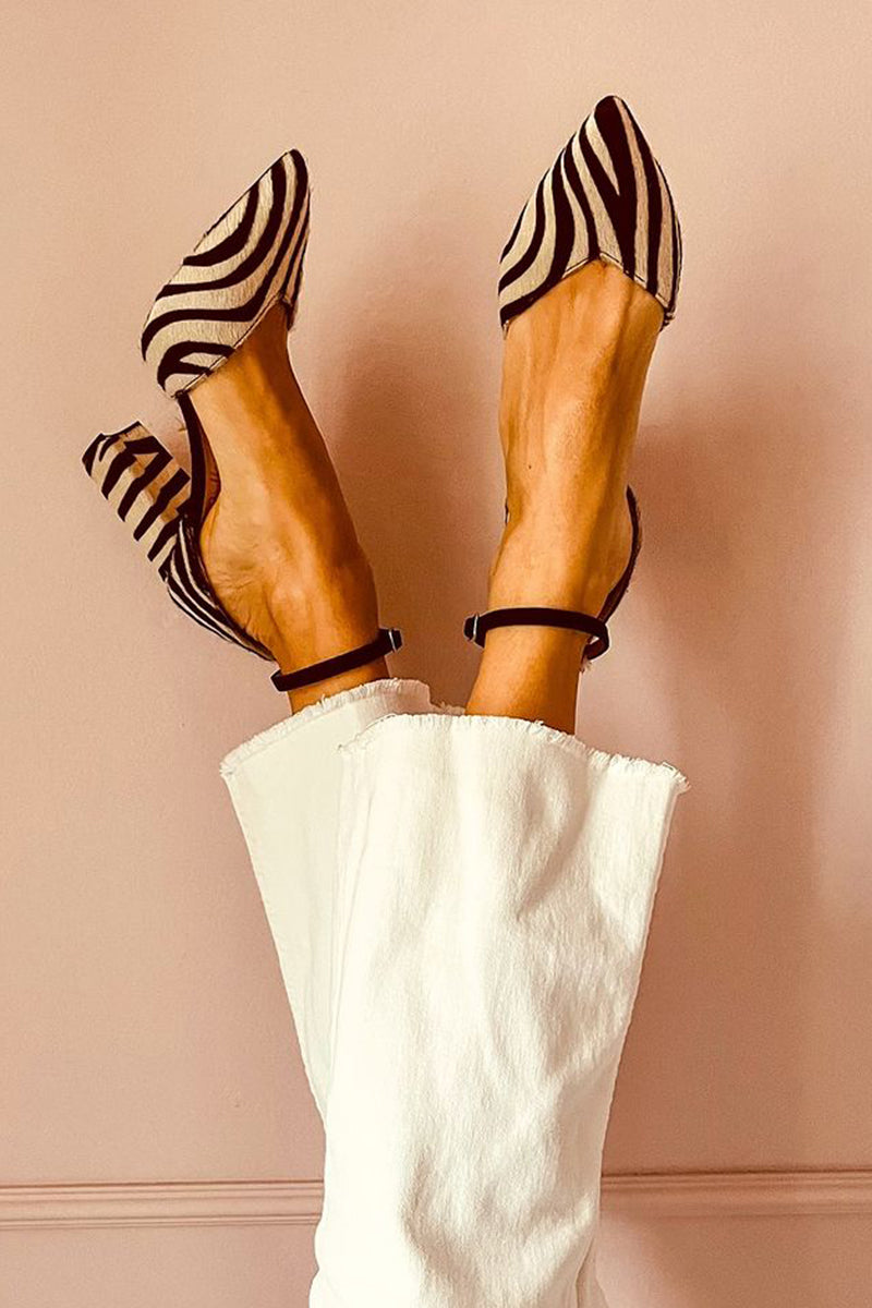 Zebrina - Zebra Print Mid-Heel Sandals with Strap-15530389340533-Mirella Fiore