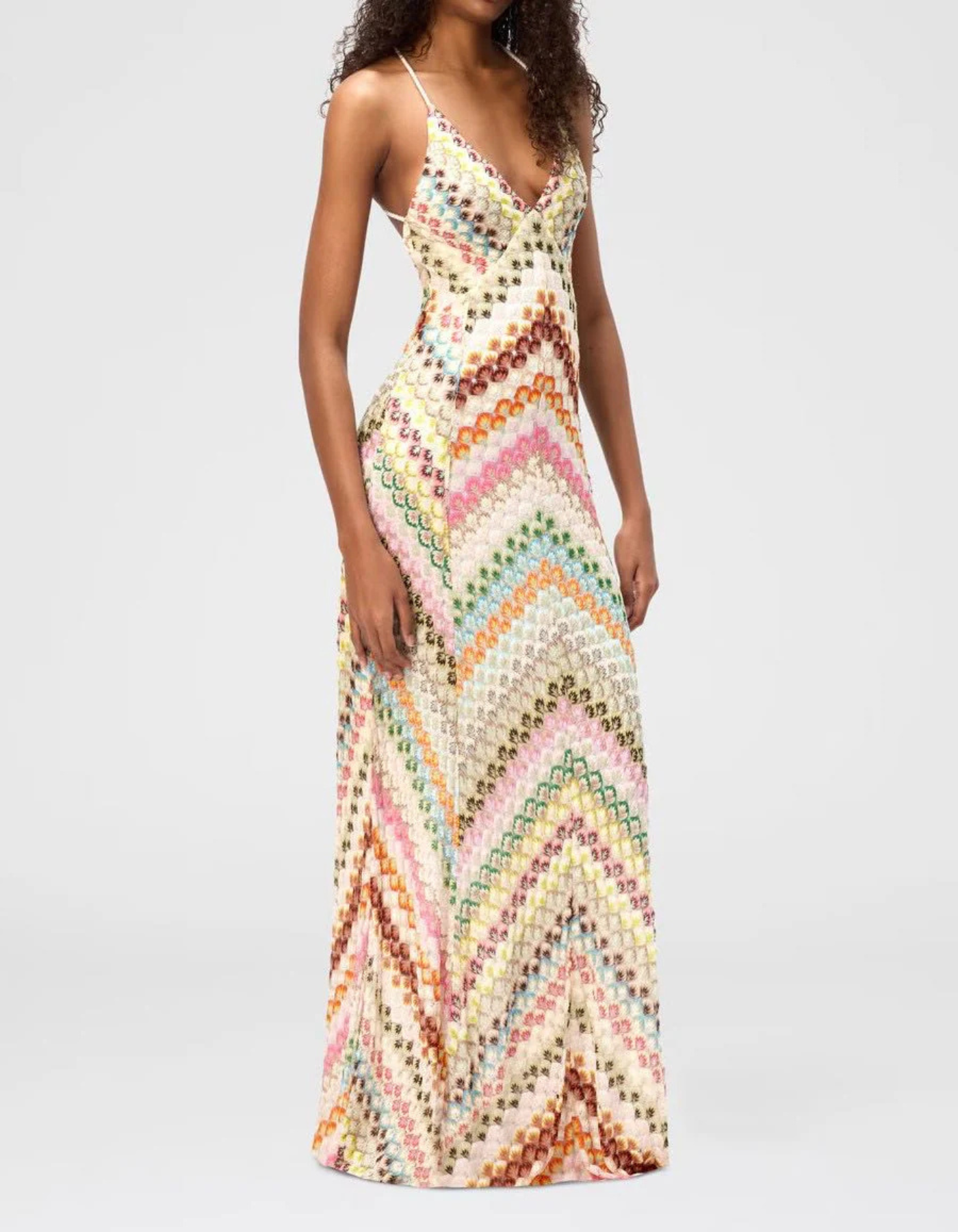 Zinnia – Colourful chevron design – Maxi dress-15259461583221-Mirella Fiore