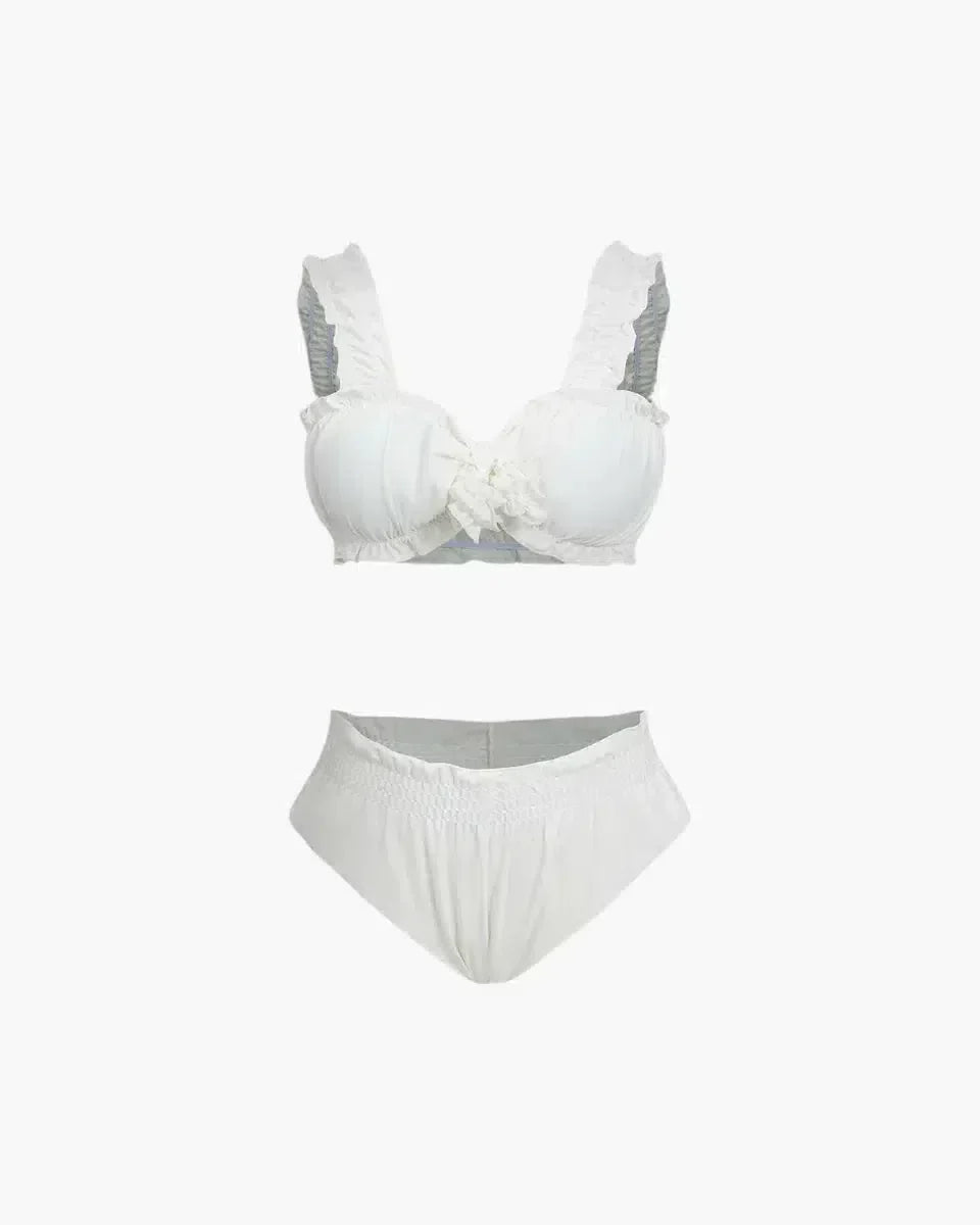 Ziraya – Feminine design – Frill trim bikini set-15133642457461-Mirella Fiore