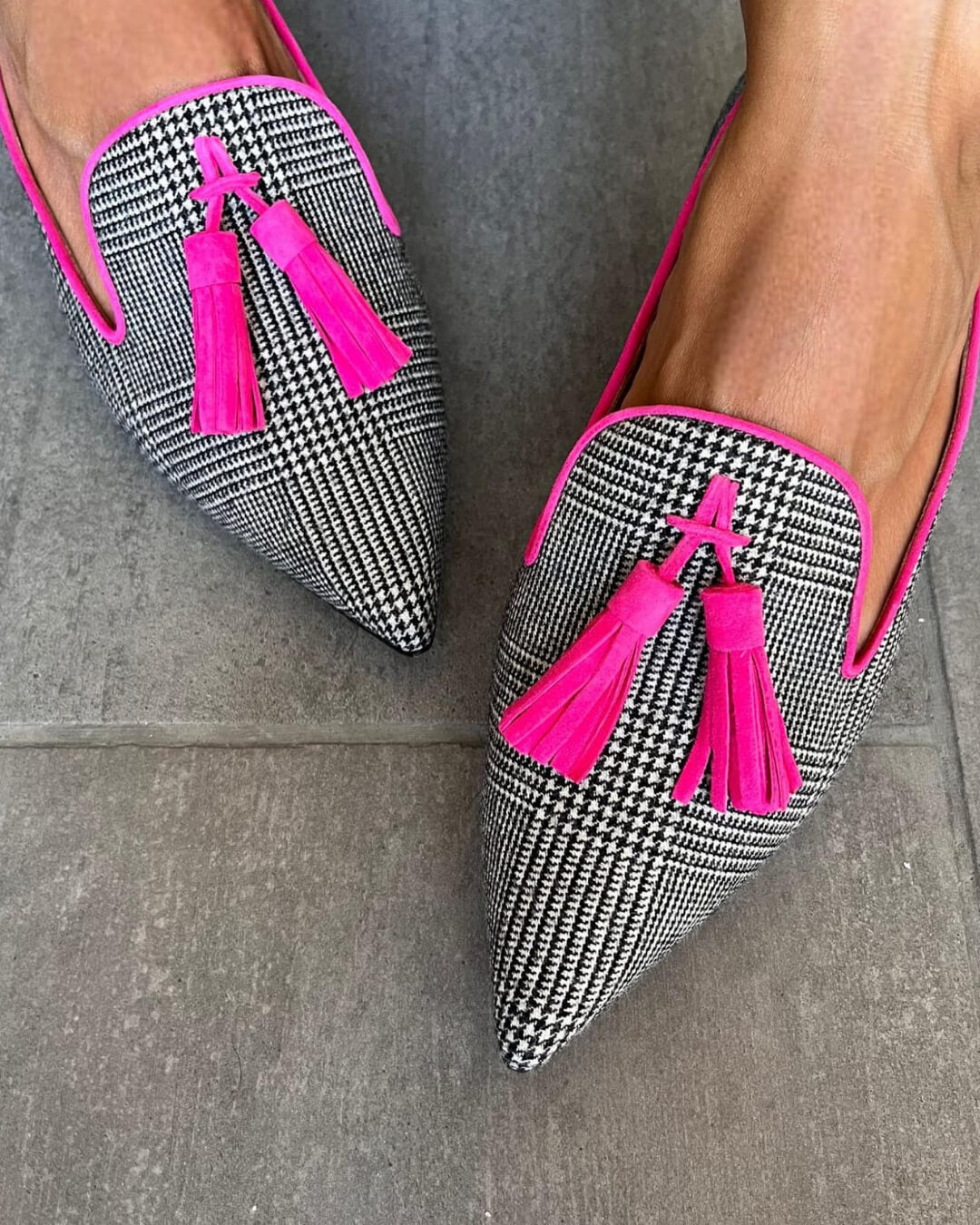 Zoe - Pointed Loafer With Fluo Fringes-15551042716021-Mirella Fiore