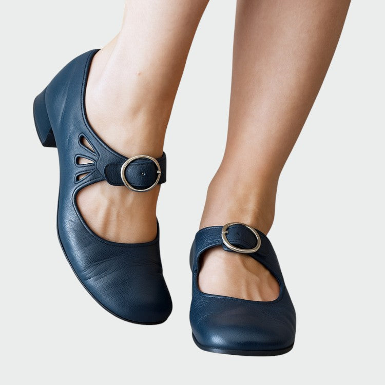 Zora - Classic Buckle Mary Jane Shoes-15519660671349-Mirella Fiore