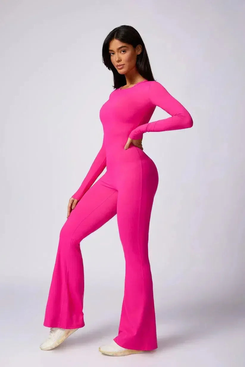 Zorina – Round neckline – Seamless gym jumpsuit-15134026465653-Mirella Fiore