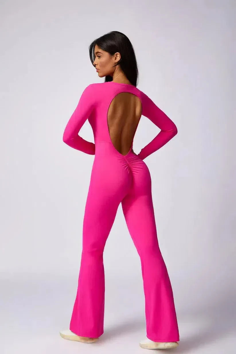Zorina – Round neckline – Seamless gym jumpsuit-15134026465653-Mirella Fiore
