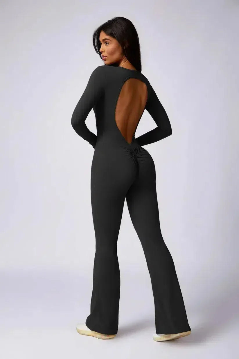 Zorina – Round neckline – Seamless gym jumpsuit-15134026465653-Mirella Fiore