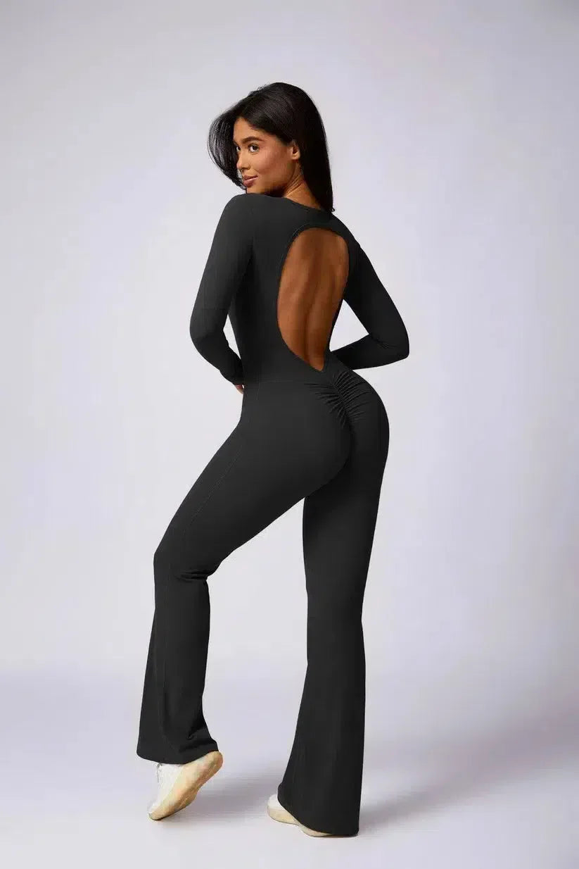 Zorina – Round neckline – Seamless gym jumpsuit-15134026465653-Mirella Fiore