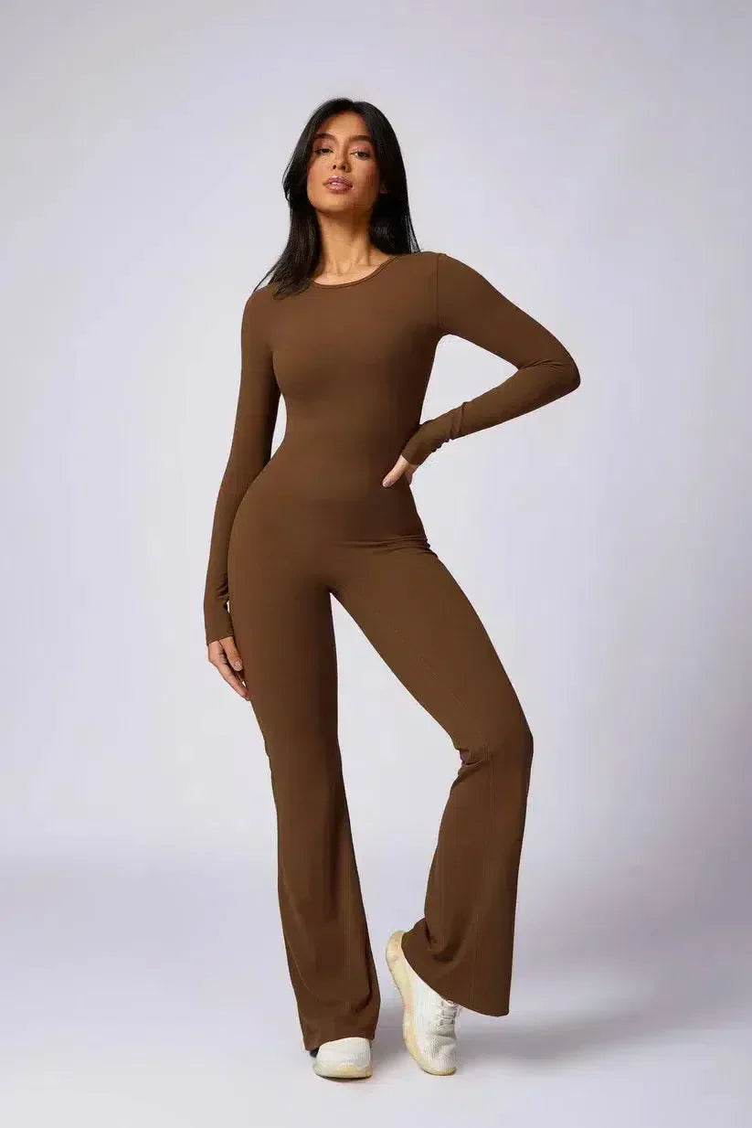 Zorina – Round neckline – Seamless gym jumpsuit-15134026465653-Mirella Fiore