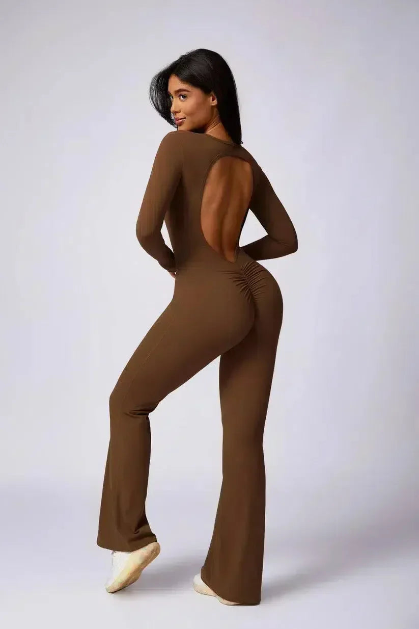 Zorina – Round neckline – Seamless gym jumpsuit-15134026465653-Mirella Fiore
