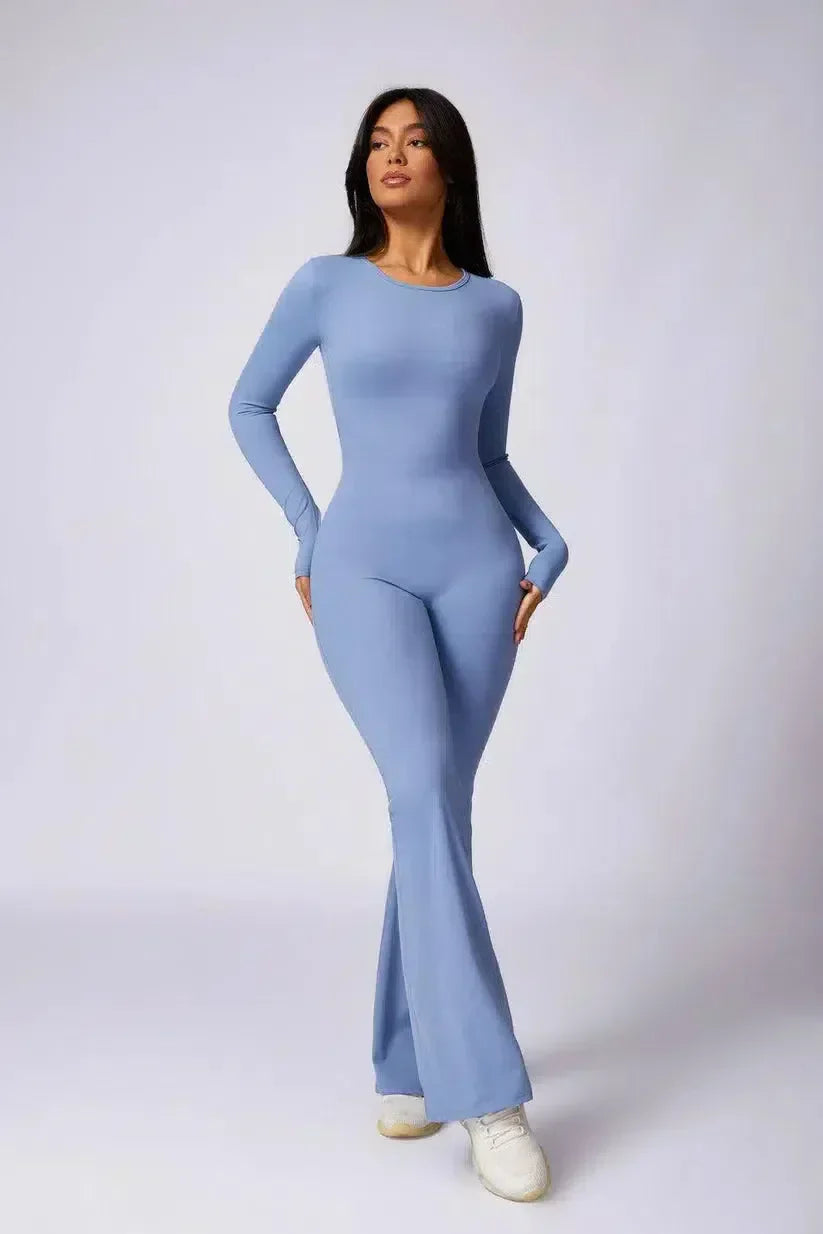 Zorina – Round neckline – Seamless gym jumpsuit-15134026465653-Mirella Fiore